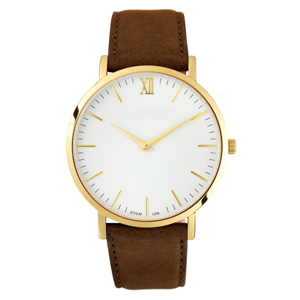 Ts-Fashion Analog Roman Numerals Big Round Dial Quartz Men Wrist Watch Xmas Gift