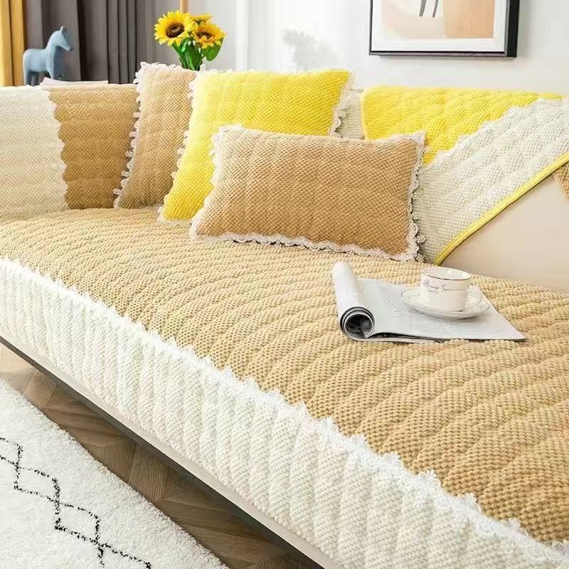 All-Inclusive Decorative Cushion Universal Sofa Anti-Slip Plush Multi-Purpose Cover
