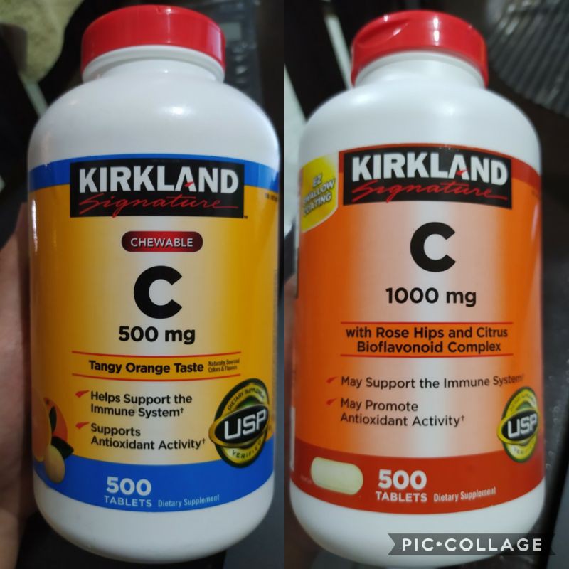 Onhand Kirkland Signature Chewable Vitamin C 500mg 1000mg 500 Tablets Shopee Philippines