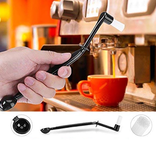 1 Coffee Machine Brush Cleaner Nylon Espresso Machine Brush Coffee Cleaning Tool with 3 Gram Scoop Spoon 