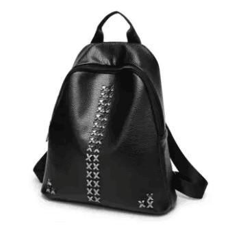 korean black backpack