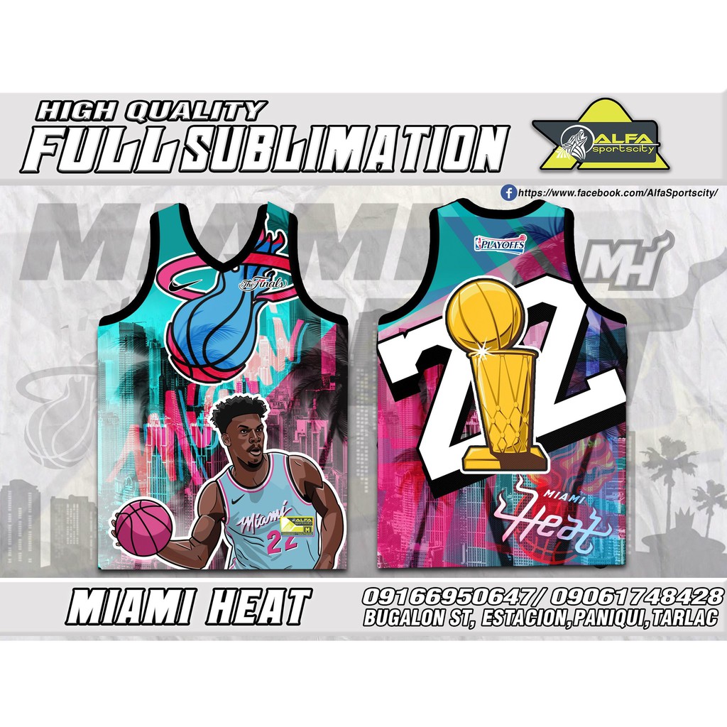 miami heat sublimation jersey