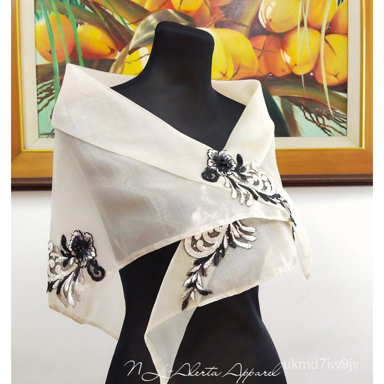 how to wear filipiniana shawl