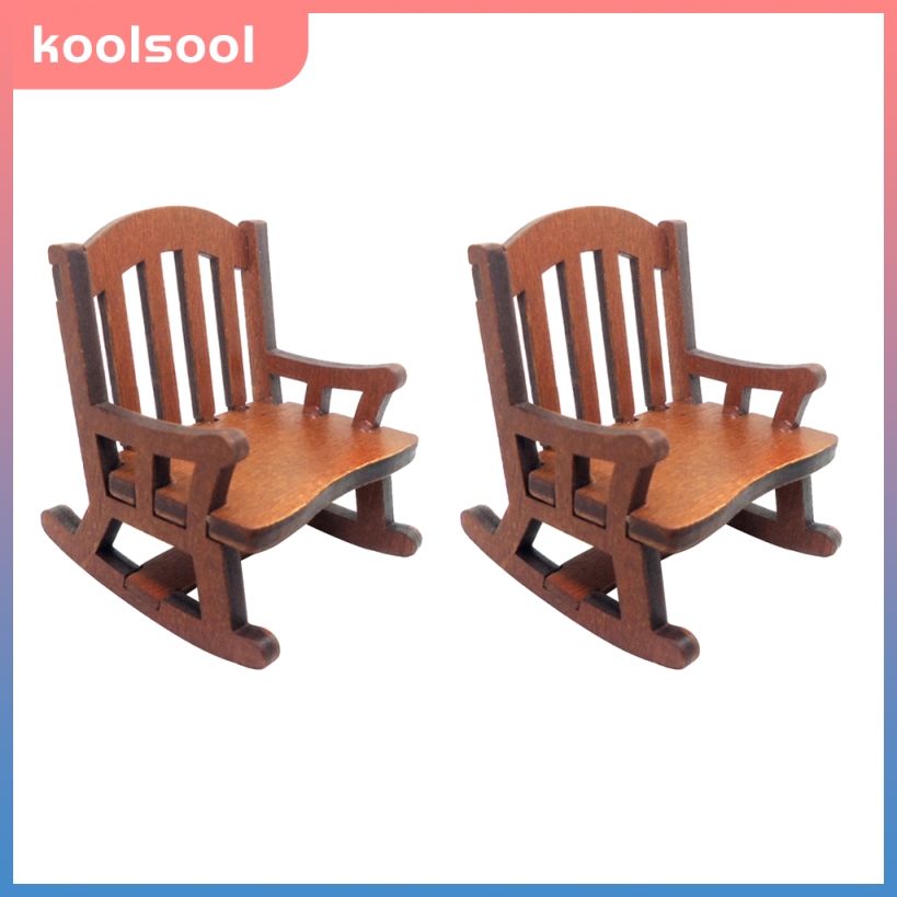 dollhouse wooden rocking chair