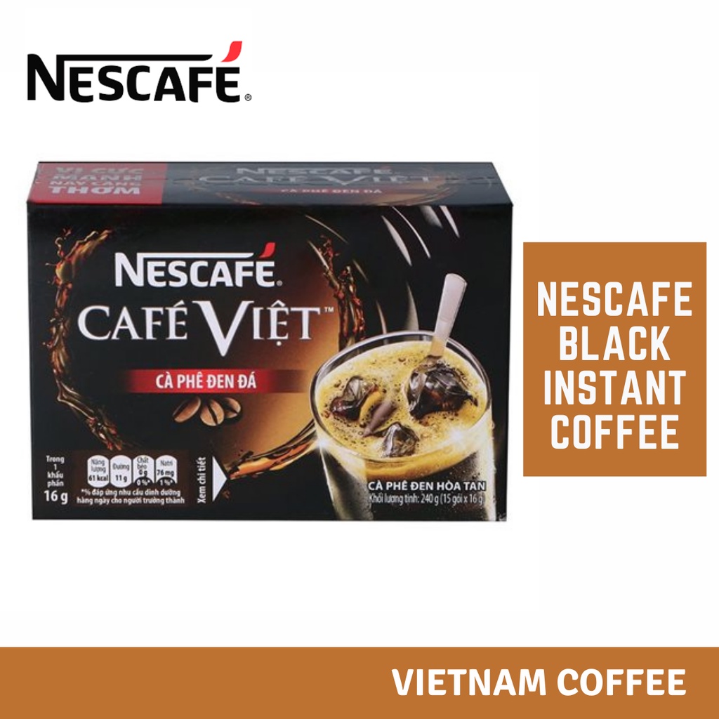 Nescafe Cafe Viet Instant Iced Black Coffee from Vietnam 240g 15 sachets x 16g Shopee