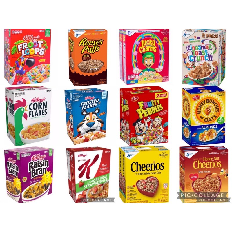 Imported Cereals 2 Bags! (Kellogg’s Froot Loops, Lucky Charms, Corn