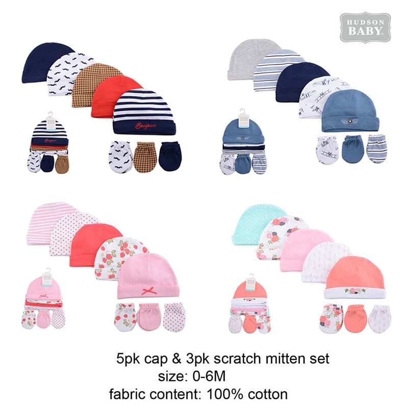 baby cap mitten set