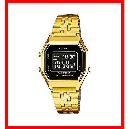 casio gold black face