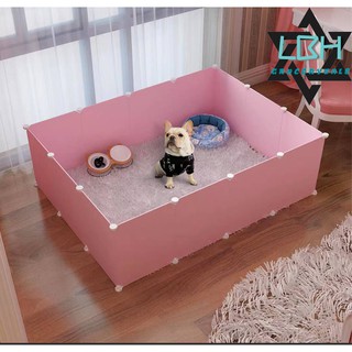 35*35CM DIY Pet Playpen Animal Fence Cage Crate Dog Cat Kennel Pink,White,Blue and Black Extendable