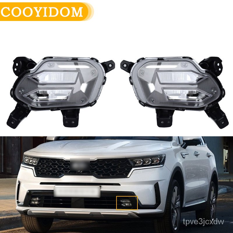 LED foglights For Kia Sorento 2021 LED Daytime Running Lights DRL fog