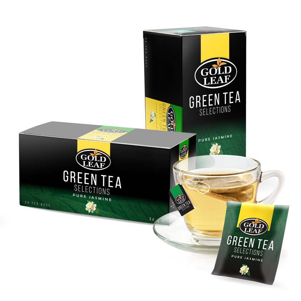 Gold Leaf Green Tea Selections Pure Jasmine 24 Teabags Shopee Philippines