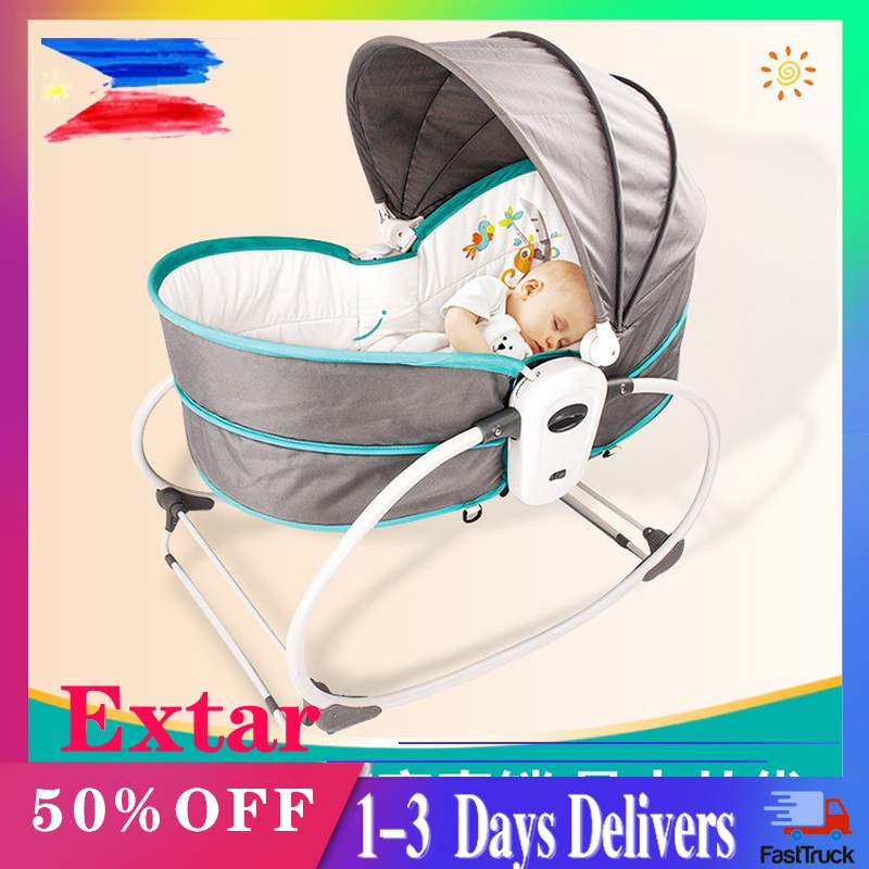 5 in 1 Baby Rocker with Music and Soothing Vibration with 3