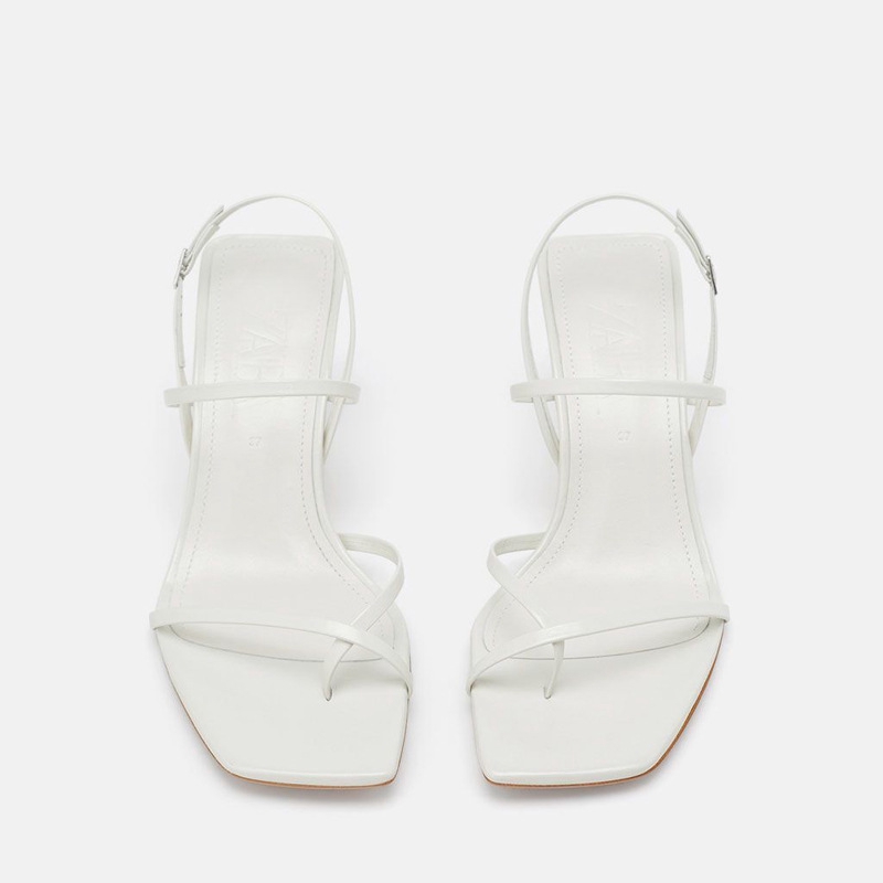 zara white sandals