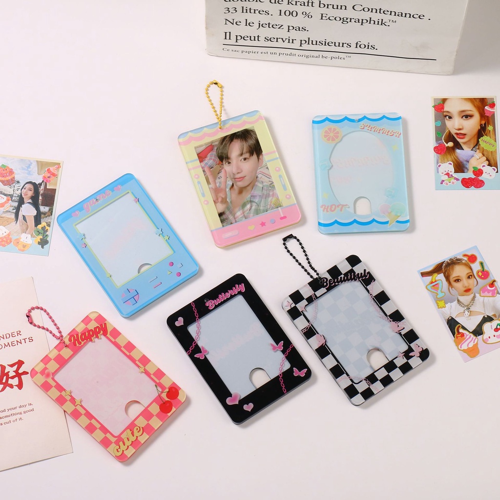 imoda Lomo Card Holder Korean Cute ID Card Holder Keychain Keyring ...