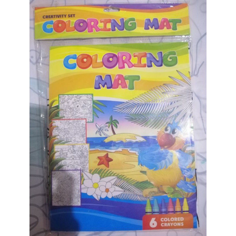 BIG Coloring Mat for Kids with 6 colored crayons Shopee Philippines
