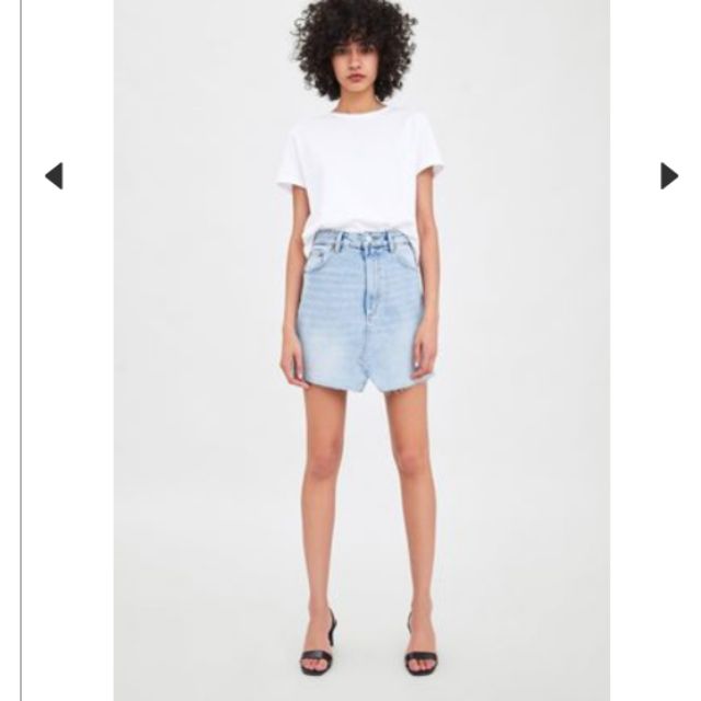 zara denim skirt