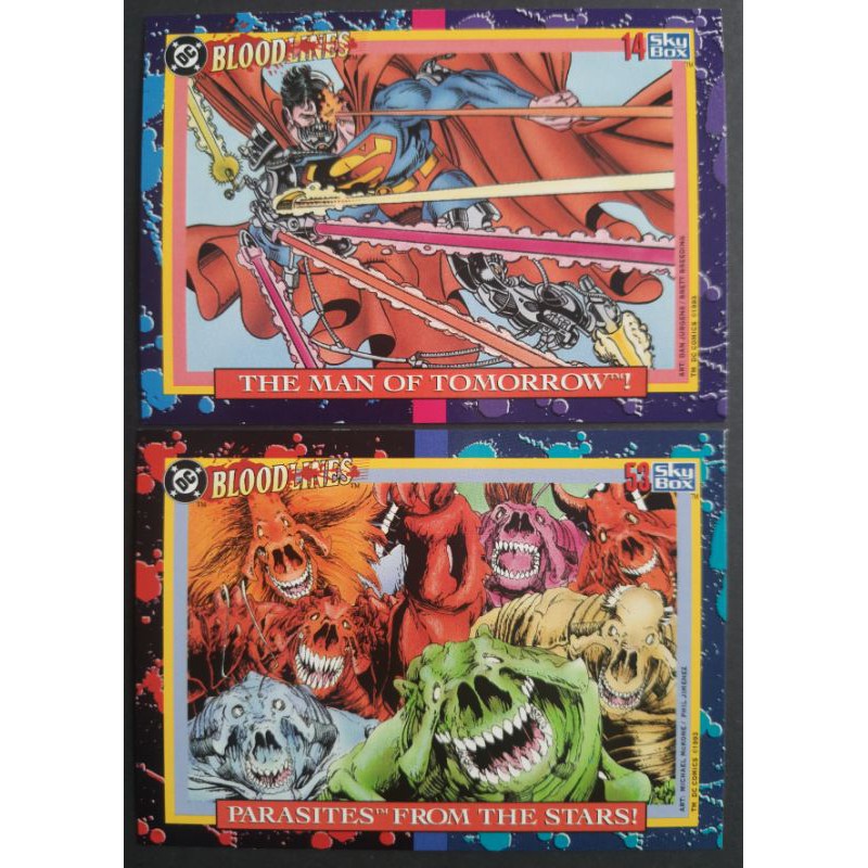 Complete Comic Art Trading Card Set #1-#81 DC BLOODLINES SKYBOX/1993 