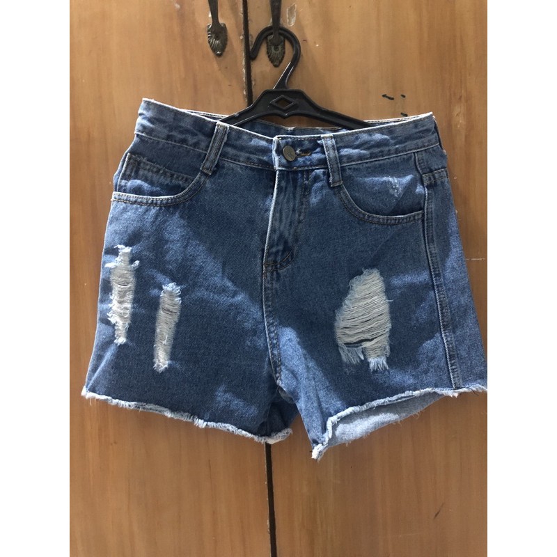 high wasted ripped shorts