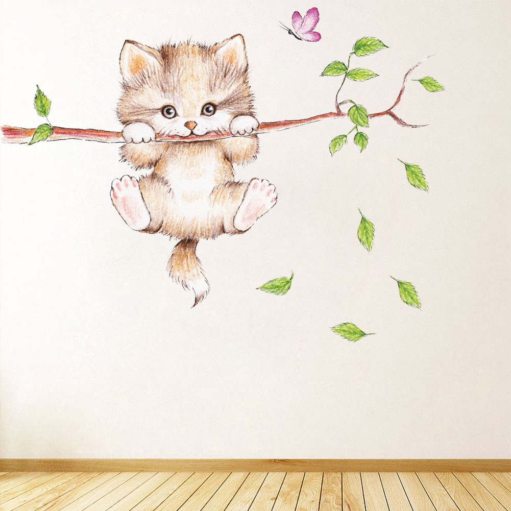 cat on tree branch