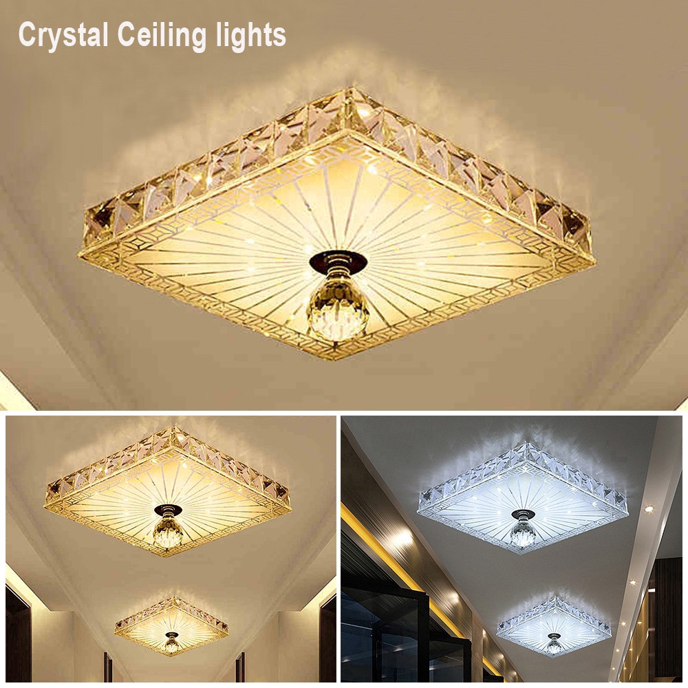 modern led crystal ceiling light