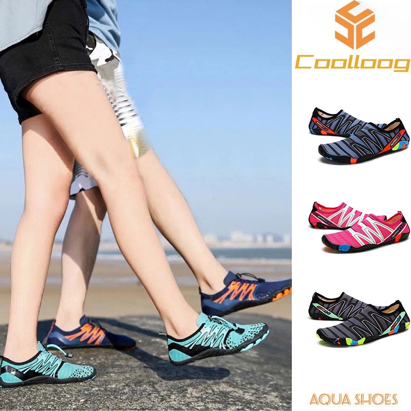 Coolloog Men's Aqua Shoes Unisex Beach Sports Water Shoes Amphibious