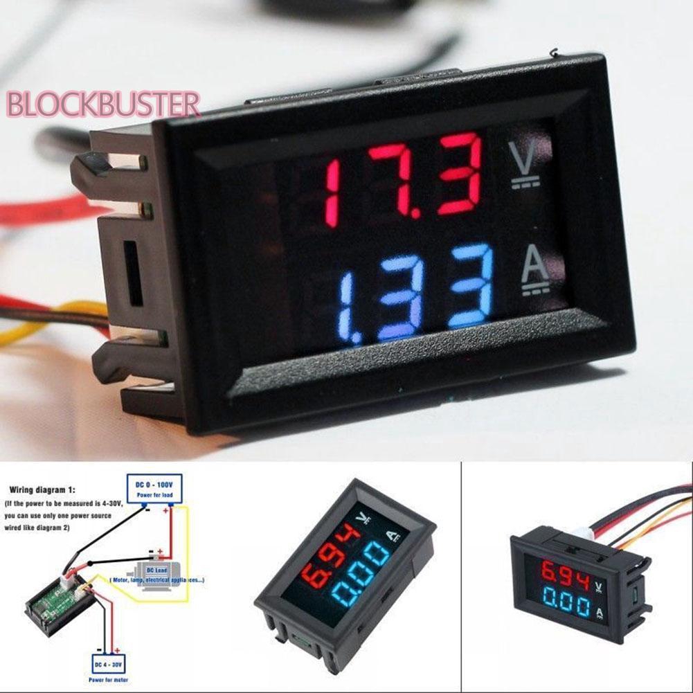 Bl 0 56in Dc 0 100v 0 10a Dual Led Digital Voltmeter Ammeter Volt Amp Meter Shopee Philippines