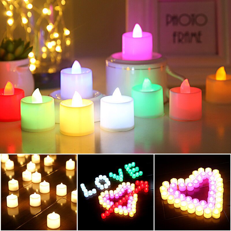 24pc Romantic Love Shape LED Night Light Birthday Wedding Party Decoration Lamp