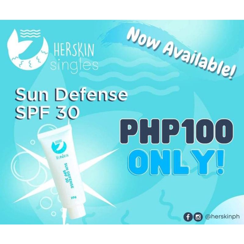 HER SKIN Sun Defense SPF 30 20g| COD with Freebie| Simply Jhade PH
