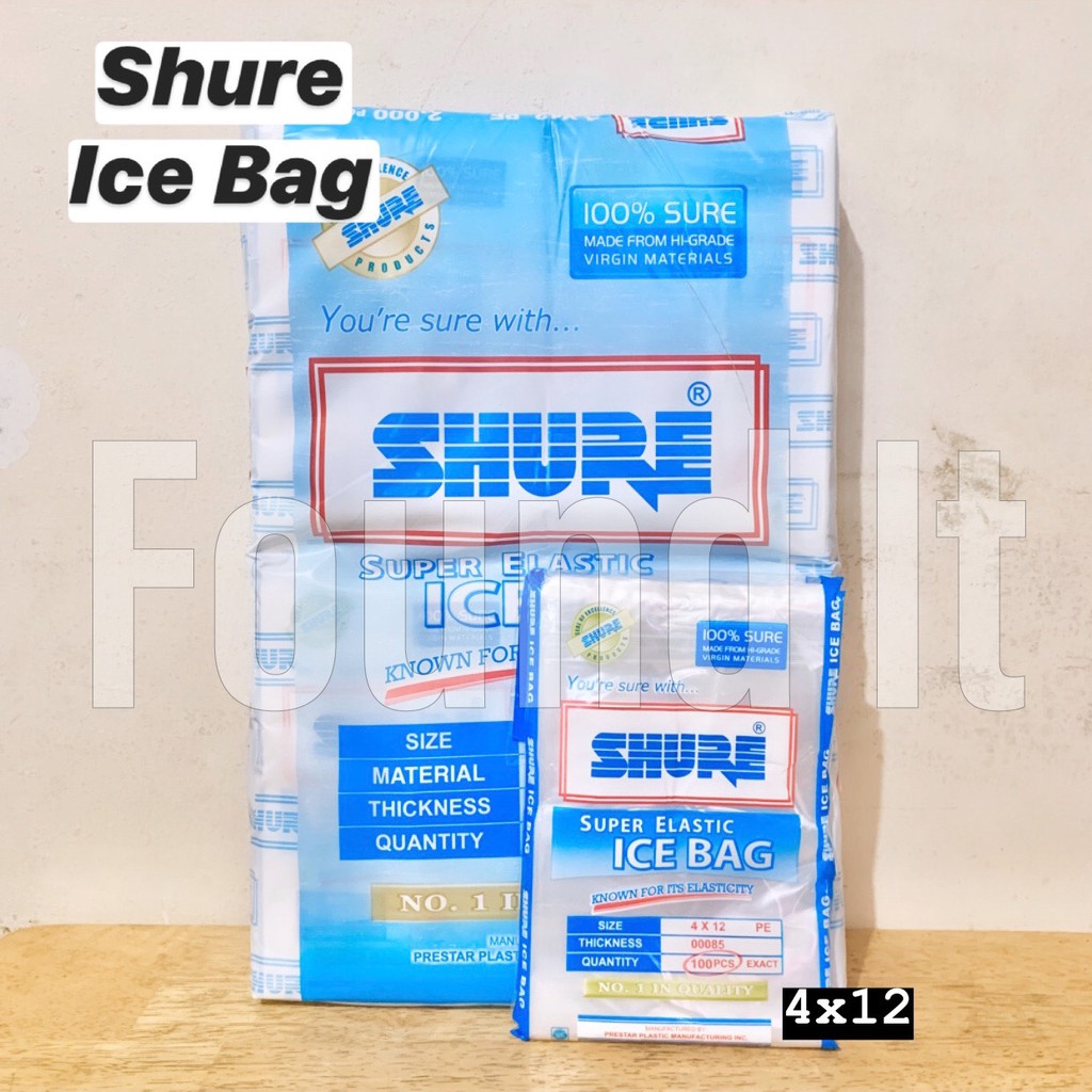 [Found It] Shure Ice Bag 4x12 / PE Ice Plastic Bag (100pcs) | Shopee ...
