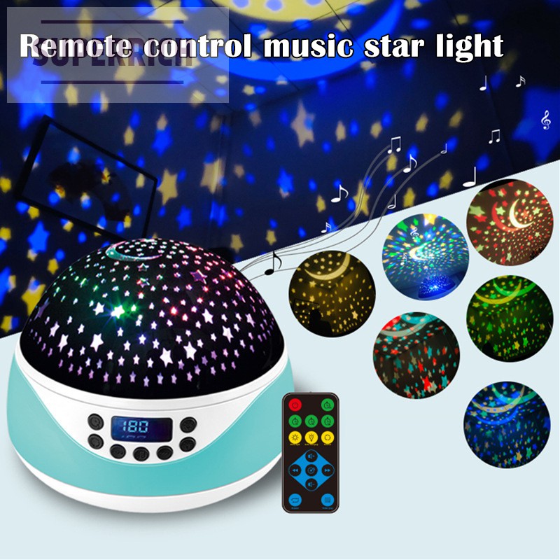 musical star projector baby night light