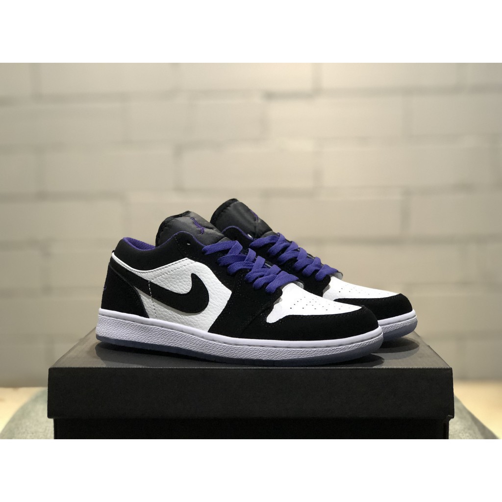 black purple jordan 1