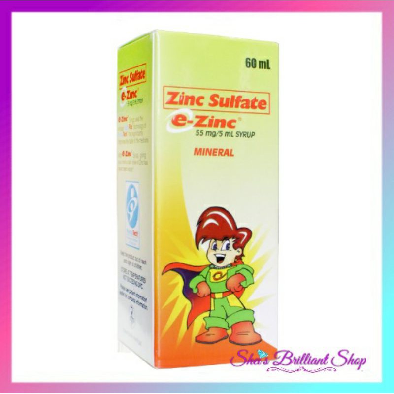 E Zinc Syrup ( Zinc Sulfate ) 60ml Shopee Philippines