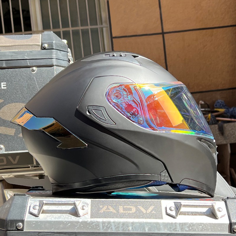 ORZ Flip up motorcycle helmet dual visor system full face helmet