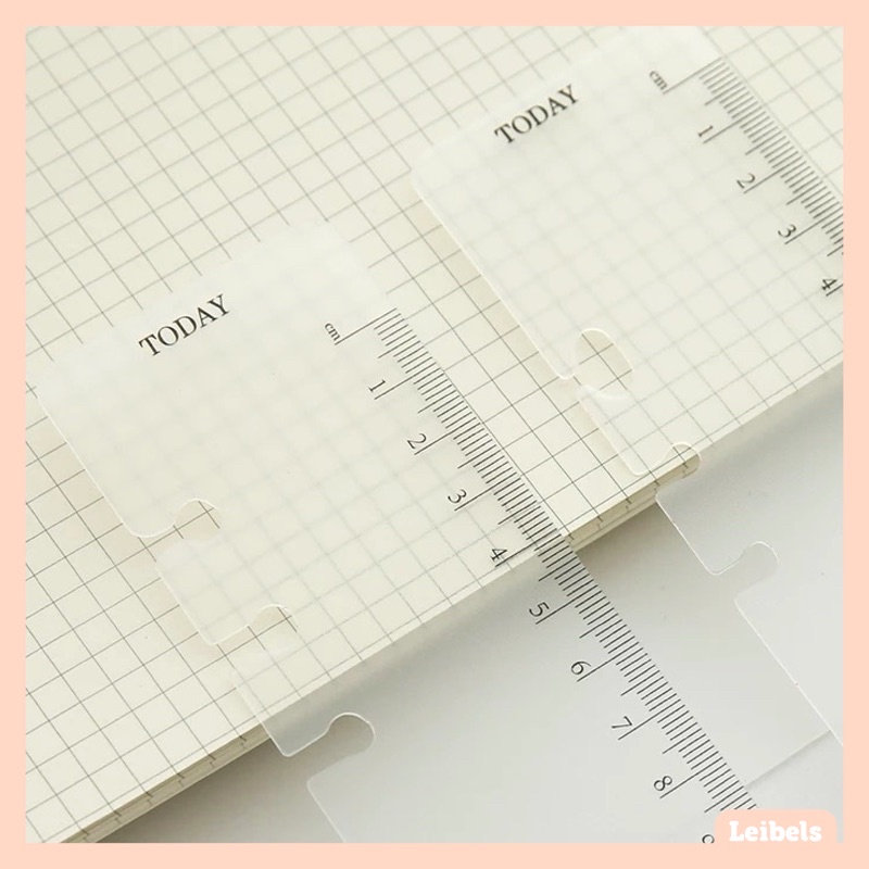 Binder Ruler PVC Separator A5 A6 A7 Bookmark Ruler 6 Holes Functional