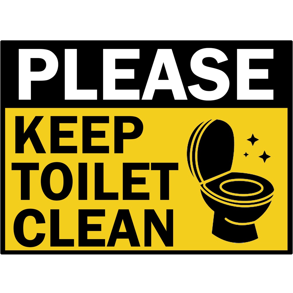 Please Keep Toilet Clean Laminated Signage A Size Shopee Philippines