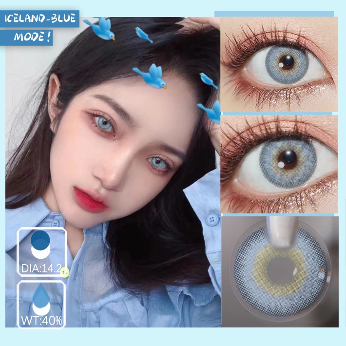 Eyeshare 2pcs Iceland Color Soft Contact Lens Cosmetic Contact Lens Colored Contact Lenses 1560