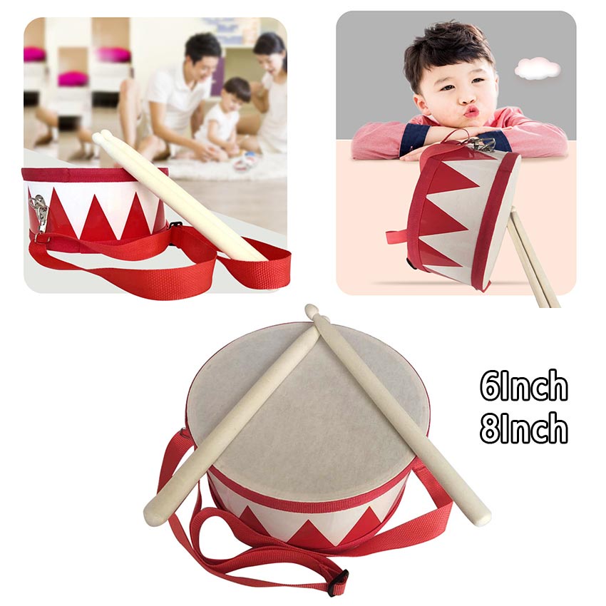 6/8inch Small Drum Musical Instrument Kit For Children Beat Practice Performance Instrument