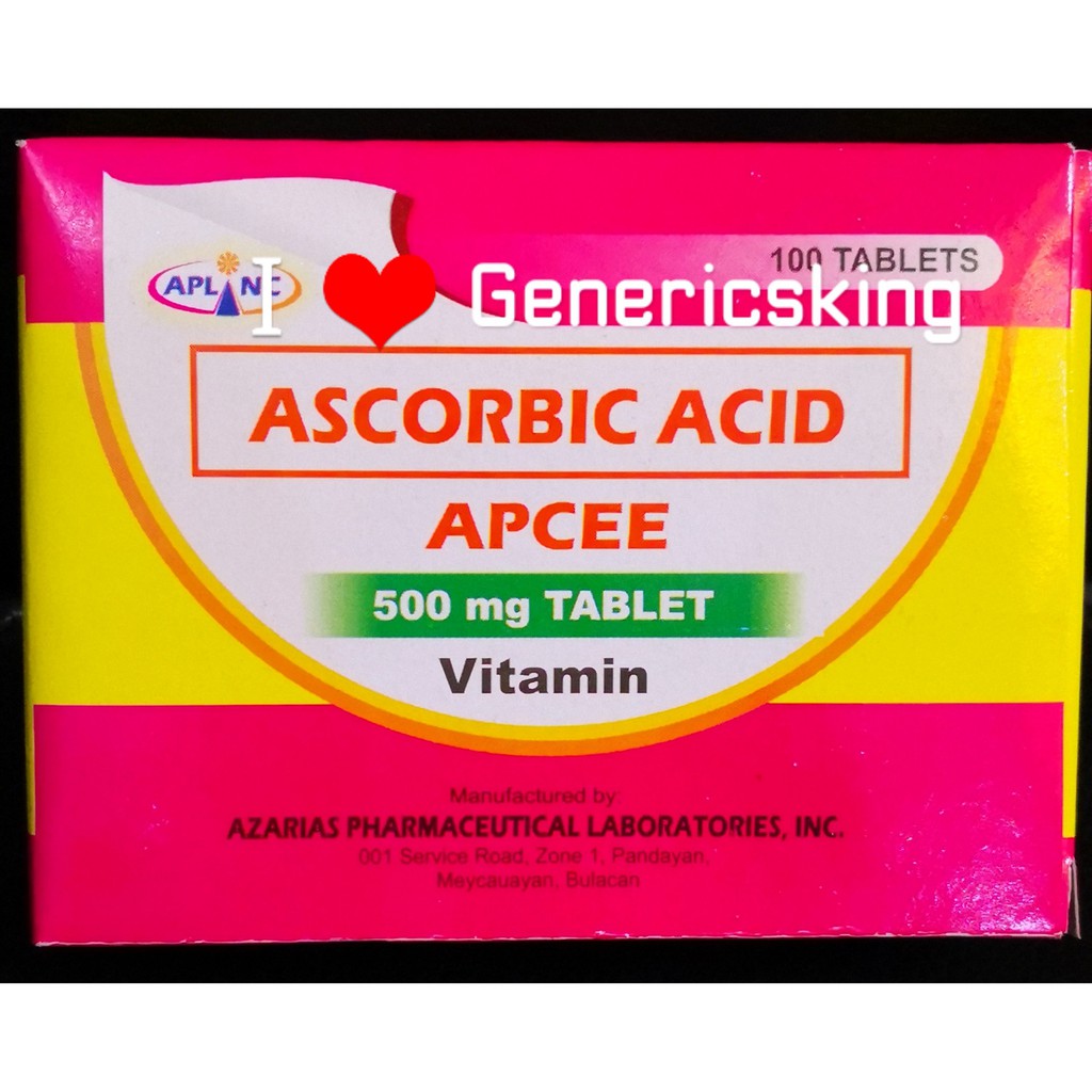 ASCORBIC ACID 500MG X 100 TABS Shopee Philippines