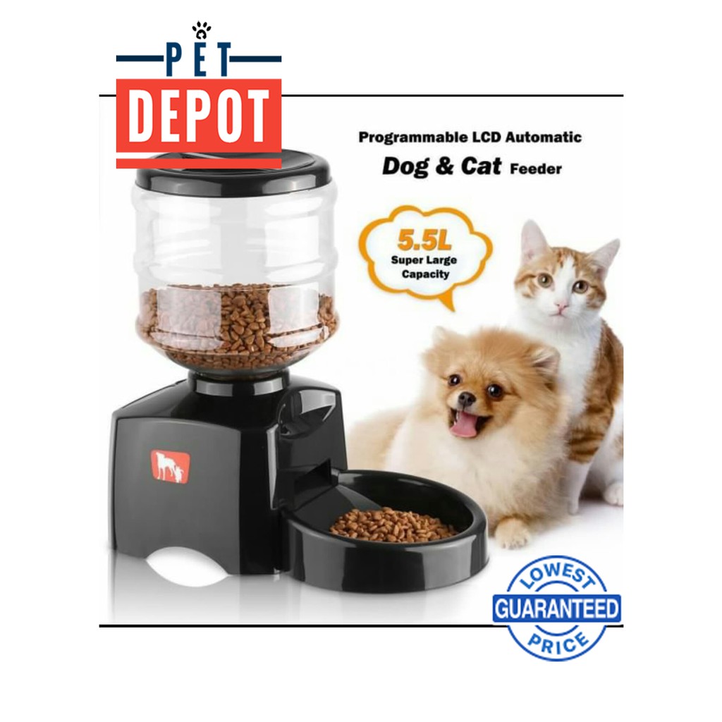 5 5l Automatic Pet Feeder With Food Dispenser For Cat Dog