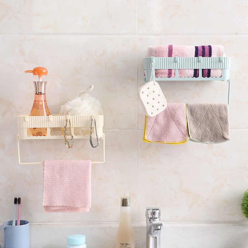 PANALO Bathroom Shelves 2 in 1 Wall Mounted Bathroom Storage