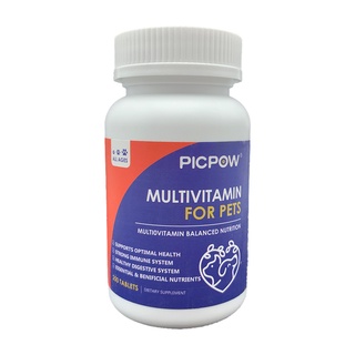 Picpow Multivitamins for Dogs-Daily Vitamin-Mineral Nutritional Supplement-Chewable-250 Tablets