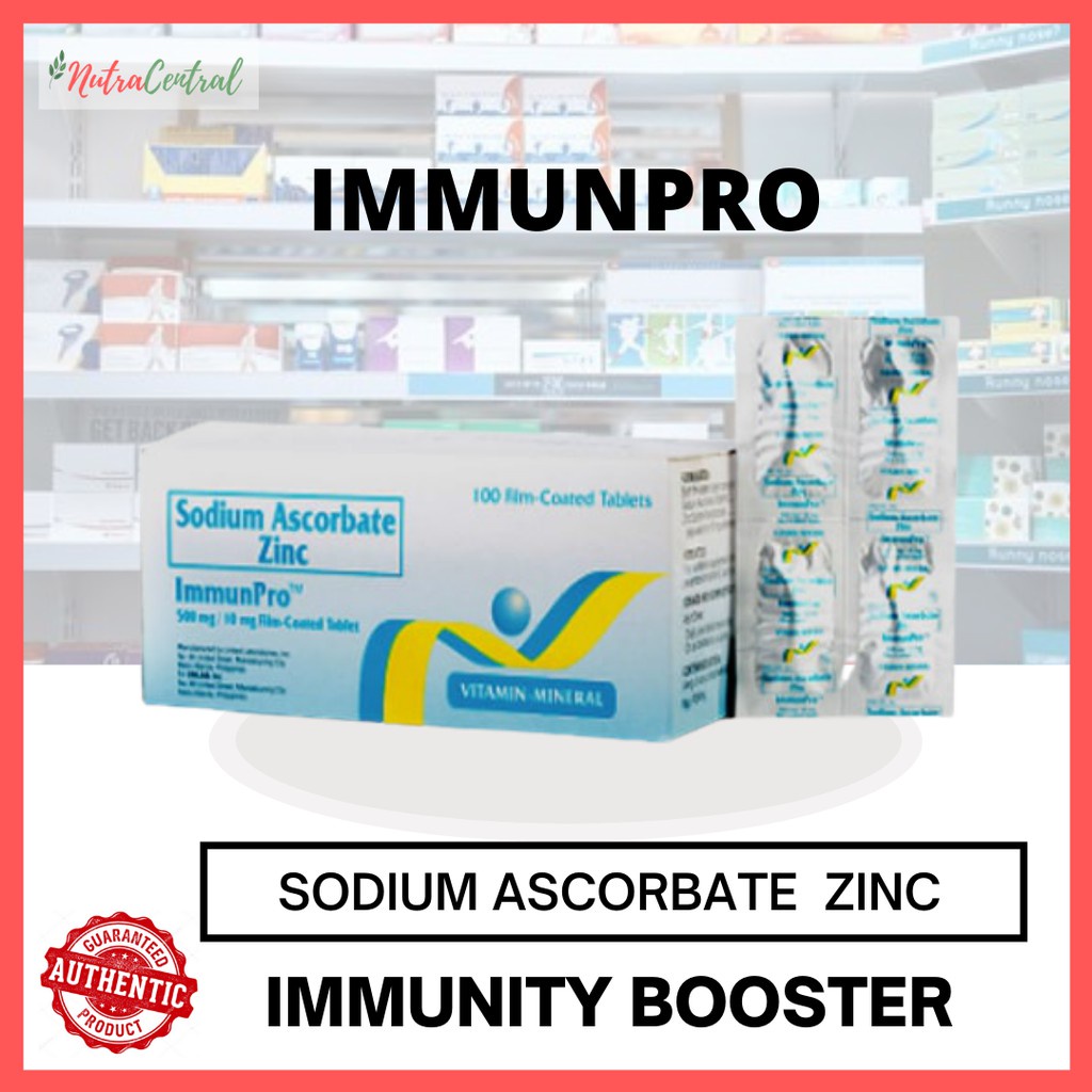 Vitamins IMMUNPRO Sodium Ascorbate Zinc 500mg / 10mg Immunopro Unilab