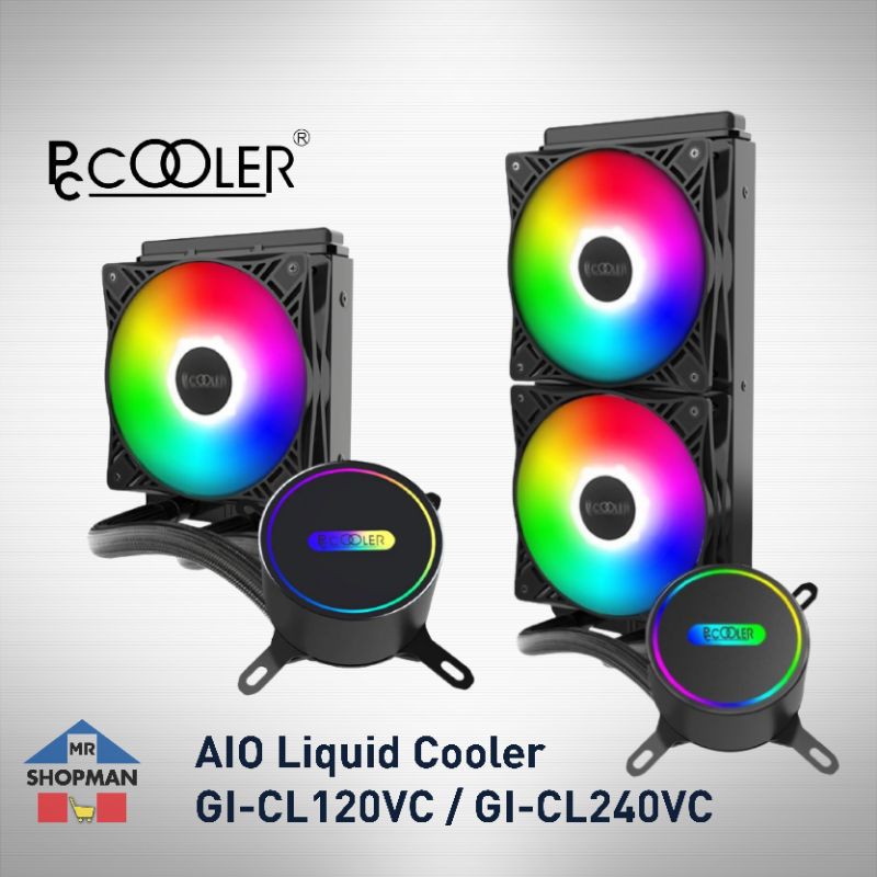 Pccooler AIO Liquid Cooler GI CL120VC 120mm / GI CL240VC 240mm PC