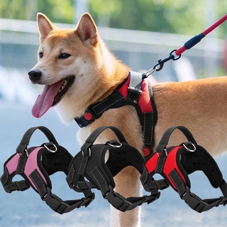 Reflective＆Breathable Dog Harness and Leash Adjustable Collar Leash Dog Leads for Medium＆Large Dog