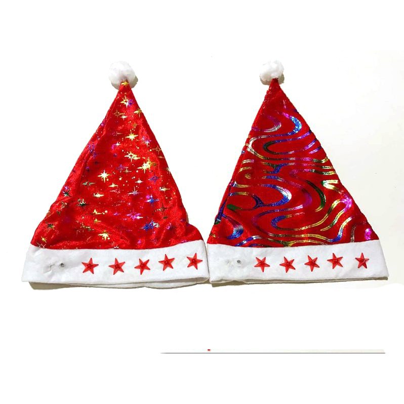 Christmas SAnta Hat With Light | Shopee 
