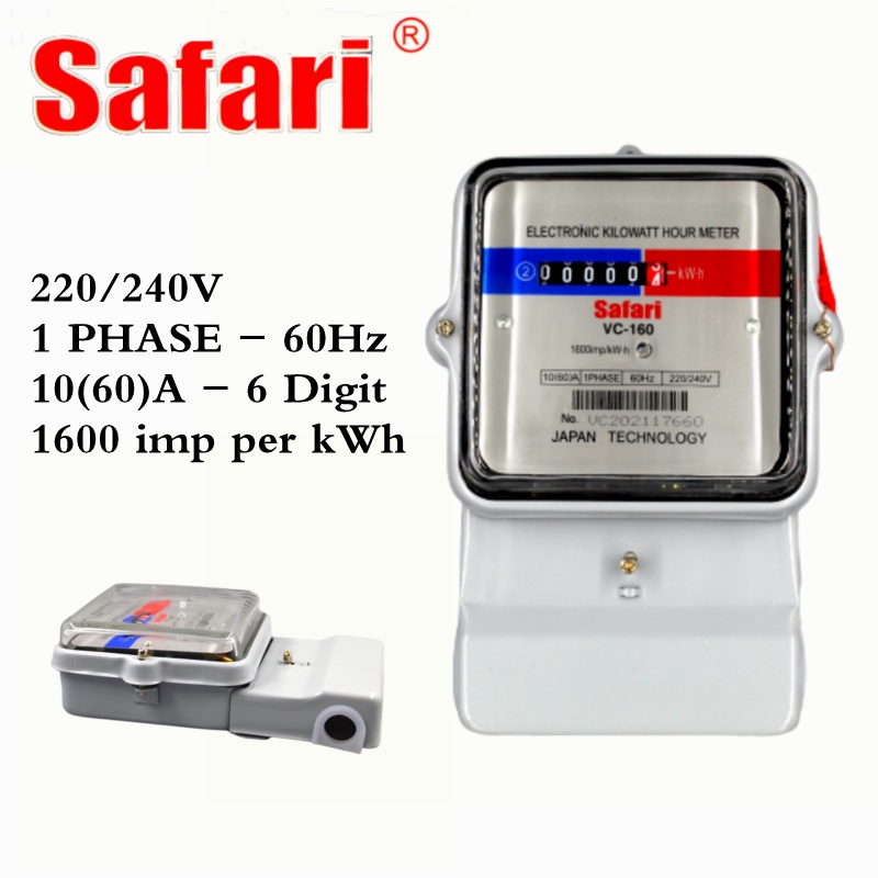 SAFARI SY168 ELECTRIC METER (glass type) Shopee Philippines