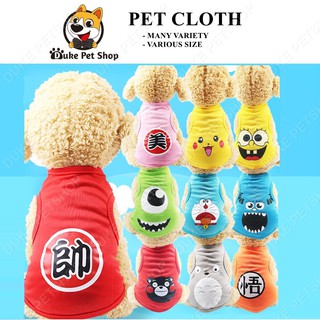New cartoon pet vest Teddy puppy dog clothes spring and summer small dog Pet Cloth