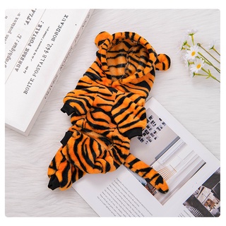 Pet Transformation Tiger Hoodie Coral Fleece Dog Clothes Cats and Dogs Four-legged Clothes #6