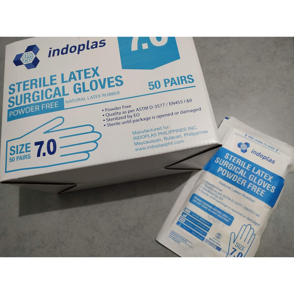 sterile latex surgical gloves