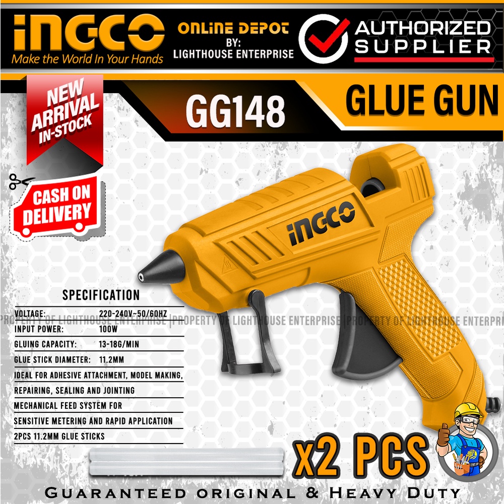 INGCO 100W 220V Glue Gun (GG148) *LIGHTHOUSE ENTERPRISE* Shopee Philippines
